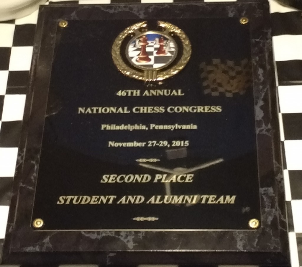 Drexel Places 2nd at National Chess Congress Drexel Chess Club